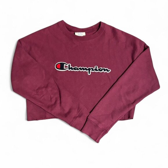 Champion Women's Burgundy and Red Sweatshirt - Picture 1 of 4